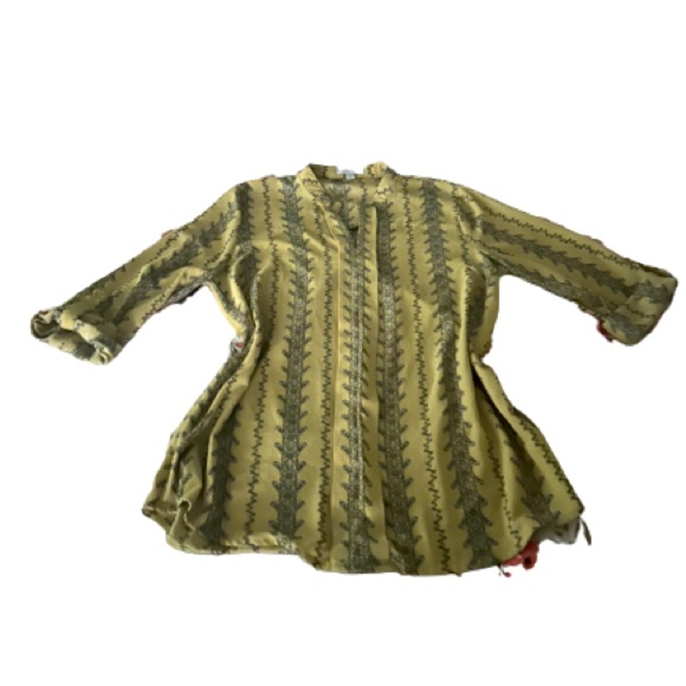 Yellow floral blouse